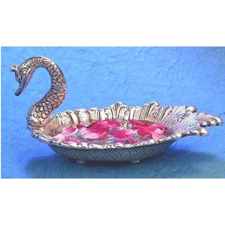 Decorated and Multipurpose Oxidised Swan Tray 